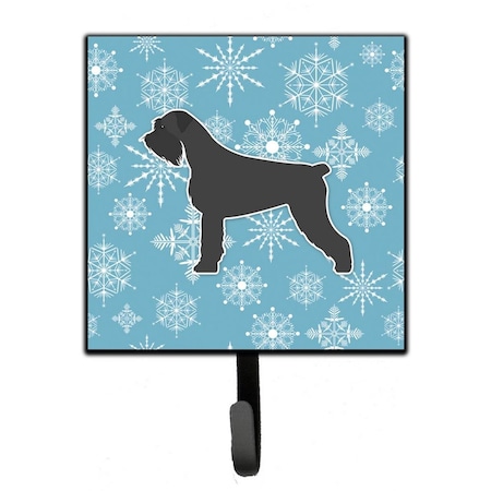Carolines Treasures Winter Snowflake Giant Schnauzer Leash or Key Holder BB3573SH4